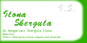 ilona skergula business card